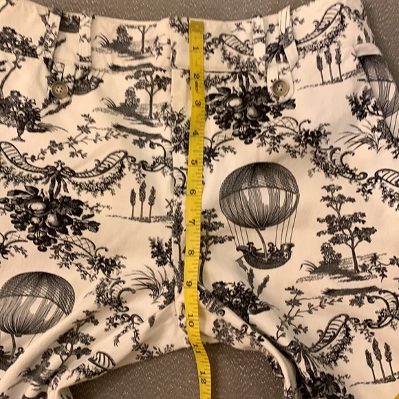 Anthropologie black and white toile, slim leg pant, size 0 - Picture 9 of 16